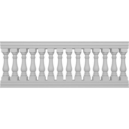 Ekena Millwork Fiberthane Bradford Balustrade Railing Kit Style G (6 7/8" On-Center Spacing to Pass 4" Sphere Code) BALK38X096BRG